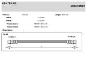 K&K FT2304 Тормозной шланг