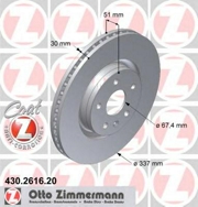 Zimmermann 430261620 Тормозной диск