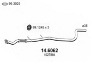 ASSO 146062 Труба промежуточная FORD KA 96-00