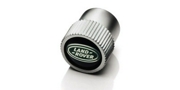LAND ROVER LR027560 Набор из 4-х колпачков ниппелей Land Rover Green/Silver Logo Valve Stem Caps