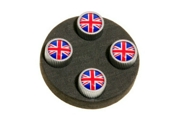 LAND ROVER LR027664 Набор из 4-х колпачков ниппелей Land Rover Union Jack Valve Stem Caps