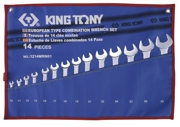 KING TONY 1214MRN01 KING TONY Набор комбинированных ключей, 10-32 мм, чехол из теторона, 14 предметов