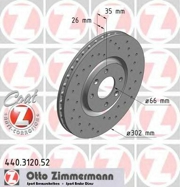 Zimmermann 440312052 Перфорированный тормозной диск Sport:Z