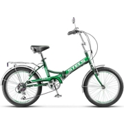 Stels LU070359 STELS Pilot 450 20" Велосипед складной 20" 6 скоростей рама сталь 13.5" чёрный/зелёный