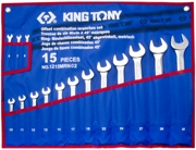 KING TONY 1215MRN02 Набор комбинированных ключей, 6-32 мм, чехол из теторона, 15 предметов
