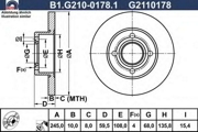 GALFER B1G21001781 Тормозной диск