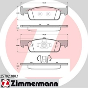 Zimmermann 257021801 Тормозные колодки