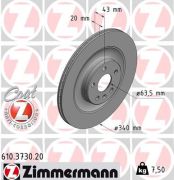 Zimmermann 610373020 Тормозной диск