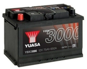 YUASA YBX3086 Аккумулятор Yuasa YBX3000 SMF 76 А/ч п/п  680 А  размер 278*175*190, шт