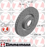 Zimmermann 450521252 Перфорированный тормозной диск Sport:Z