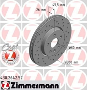 Zimmermann 430264252 Перфорированный тормозной диск Sport:Z