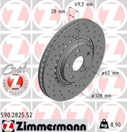 Zimmermann 590282552 Перфорированный тормозной диск Sport:Z