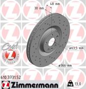 Zimmermann 610373152 Перфорированный тормозной диск Sport:Z