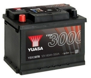 YUASA YBX3078 Аккумулятор Yuasa YBX3000 SMF 62 А/ч п/п  550 А  размер 242*175*190, шт