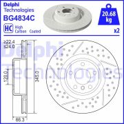 Delphi BG4834C Тормозной диск