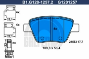 GALFER B1G12012572 Комплект тормозных колодок