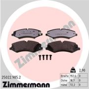Zimmermann 250229852 Тормозные колодки rd:z c уменьшенным образованием пыли