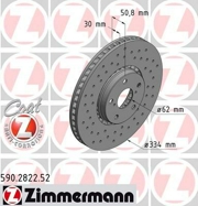 Zimmermann 590282252 Перфорированный тормозной диск Sport:Z