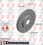 Zimmermann 430264152 Перфорированный тормозной диск Sport:Z