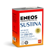 ENEOS 4943589134628 Масло моторное синтетика ENEOS SUSTINA 0W-20 4 л.