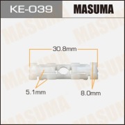 Masuma KE039 Клипса (пластиковая крепежная деталь)