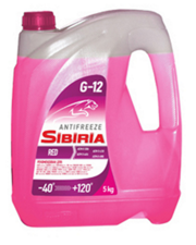 Sibiria 805601 Антифриз RED G12 готовый -40C розовый 10 кг