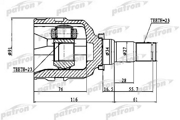 PATRON PCV1768 ШРУС