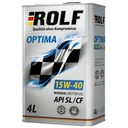 ROLF 322237 Масло моторное Rolf Optima SAE 15w40 API SL/CF 4л