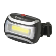 ULTRAFLASH 12870 Фонарь налобный. черный. 3 Вт COB LED, 3 режима, пластик, пакет Ultraflash LED5380