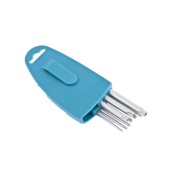 GROSS 16407 Набор ключей имбусовых Torx -TT, 9 шт: T10-T50, удлиненные, S2, сатинированные Gross