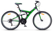 Stels LU073824 Велосипед 26 горный Focus MD (2018) количество скоростей 21 рама сталь 18 черный/зеленый