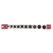 Matrix 13591 Набор удлиненных торцевых головок 3/8, шестигранные, CrV, 10 шт, 8-19 мм Matrix