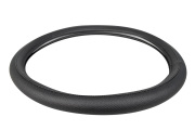 Kraft KT800300 Оплетка рулевого колеса  эко-кожа гладкая + перфорированная, черная,  диаметр 37-39 см, размер М