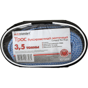 AutoStandart 107308 Трос буксировочный ленточный 3,5 тонны, 4,5 метра с 2 крюками, в чехле, AutoStandart, Россия