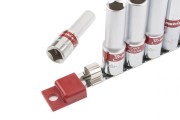 Matrix 13591 Набор удлиненных торцевых головок 3/8, шестигранные, CrV, 10 шт, 8-19 мм Matrix