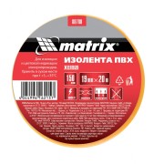 Matrix 88780 Изолента ПВХ, 19 мм х 20 м, желтая, 150 мкм Matrix