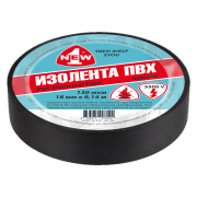 1NEW ETF181BL Изолента огнестойкая черная 130 мкм*18 мм