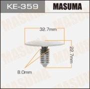 Masuma KE359 Клипса (пластиковая крепежная деталь)