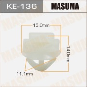 Masuma KE136 Клипса (пластиковая крепежная деталь)