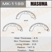 Masuma MK1189 Колодки тормозные