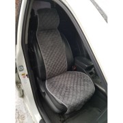 Skyway S01302016 Накидка сиденья алькантара SKYWAY EXPENSIV Серая (строчка черная) 1 шт