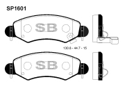 Sangsin brake SP1601 Колодки тормозные передние