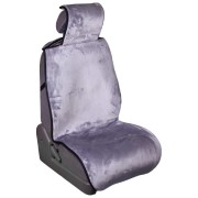 Skyway S03001085 Накидка сиденья меховая искусственная мутон 2 предм. SKYWAY ARCTIC Серый Гладкая 1085