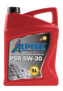 ALPINE 0101382 Масло моторное ALPINE PSA 5W-30 синтетика 5 л.