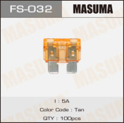 Masuma FS032 Предохр. MASUMA Флажковые Стандарт   5А  (уп.100шт)