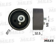 Miles AG02098 Ролик ремня ГРМ
