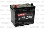 PATRON PB64520LA Батарея аккумуляторная 64А/ч 520А 12В прямая поляр. выносные (Азия) клеммы