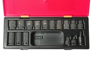 JTC JTCK4162 Набор головок торцевых ударных 12-гранных 1/2&quot;&quot; 10-24мм (в кейсе) 16 предметов  /1