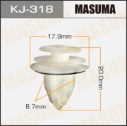 Masuma KJ318 Клипса (пластиковая крепежная деталь)