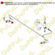 DePPuL DEFP162 Форсунка омывателя фары правая (R)